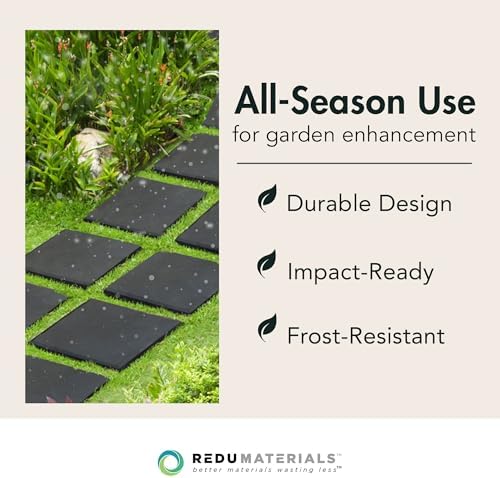 TierraVerde 12”x12” Stomp Stones, Mixed Recycled Material, Square, 10 Pack - Image 3