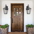 Large Outdoor Light Fixtures Wall Mount 21'' Waterproof Exterior Wall Lanterns with Glass, Outdoor Wall Light, Outside Wall Sconces, Front Porch Lights for House Garage Doorway Patio 1 Pack - Image 3