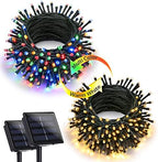 Joomer Solar Christmas Lights, 2PACK Total 144FT 400LED Color Changing by Joomer