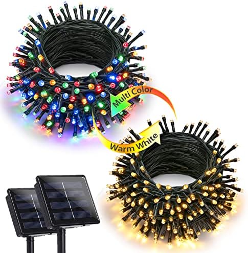 Joomer Solar Christmas Lights, 2PACK Total 144FT 400LED Color Changing by Joomer