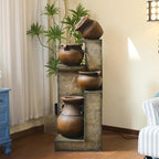 Resin Outdoor Water Fountain 4-Tier Jar Waterfall by waterfountain