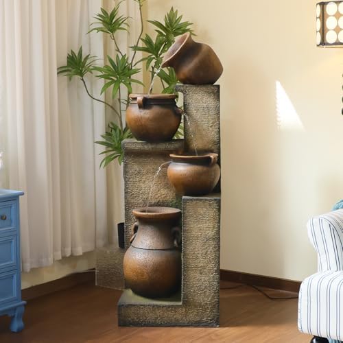 Resin Outdoor Water Fountain 4-Tier Jar Waterfall by waterfountain