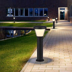 10W Rustproof & Waterproof Aluminum Cylinder Bollard Lights with PC Shade - Wired Modern Landscape Pathway Lights for Lawn, Courtyard & Garage - Image 2