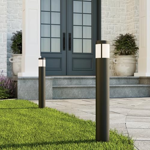 Kichler 12 Volt 2700K LED 24" Round Bollard in Textured Black, for Walkways, Sidewalks, Driveways, Patios, (3" x 24"), 16265BKT27 - Image 5