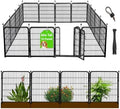 Getlay 36 in(H) Garden Fence, Wide Gate Low Threshold, 10 Panels Total 22.1 Ft(L) Heavy Duty Iron Animal Barrier Fence for Yard,Suitable for Indoor Or Outdoor Dog Fencing,Garden Border Fence by Getlaygardenfence