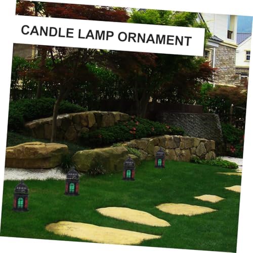 Moroccan Style Candle Lantern Black Tinplate Xmas Halloween Decor - Image 4