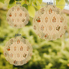 10 Inch Fall Leaves Rustic Wind Spinner for Yard and Garden, Brown Vintage Farmhouse Pumpkin Hanging Ornaments Outdoor 3D Kinetic Wind Sculpture Spinners Indoor Outdoor Patio Décor Ornaments Gift - Image 3