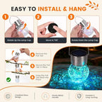 GIGALUMI Solar Hanging Lights Christmas Solar Lights Outdoor Garden Decor - Image 2