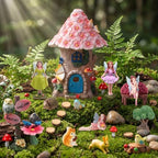 30 Pcs Solar Fairy Garden House Resin Kit - Image 6