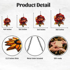 Red Rose Acrylic Suncatcher - Image 2