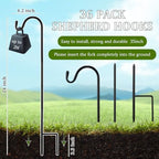 36 Pcs 24 Inch Shepherd Hook for Outdoor Adjustable Bird Feeder Pole - Image 2