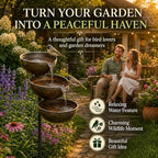 Rain Catcher Bird Bath, 3 Tiered Metal Bird Bath for Outside (Copper) - Image 6
