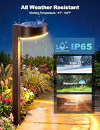 VOLISUN Solar Pathway Lights Outdoor, 12 Pack Solar Powered Garden Lights Waterproof, Decor Landscape Lighting for Yard, Lawn, Walkway, Driveway, Brown - Image 3