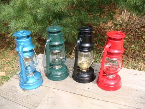 Country Collectible Small Blue Barn Lantern As Used in the Amish Buggy Light. Authentic Lanterns That Have Been Utilized for Decades to Light the Way on the Farms in the Amish Community. This Lantern Fits Perfectly Into the Amish Horse Buggy Carriage L... - Image 2
