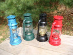 Country Collectible Small Blue Barn Lantern As Used in the Amish Buggy Light. Authentic Lanterns That Have Been Utilized for Decades to Light the Way on the Farms in the Amish Community. This Lantern Fits Perfectly Into the Amish Horse Buggy Carriage L... - Image 2
