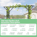 Garden Arch Trellis - 141" L x 106" H Supersize Flattop Garden Arch - Image 4