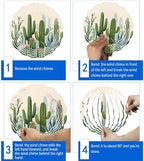 Wind Spinners for Yard Garden, Summer Cactus Tropical Plants 3D Stainless Steel Round Hanging Spinners Indoor Outdoor Kinetic Yard Art,12 Inch, Flower Green Plant - Image 5