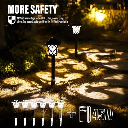 Malibu Lights Outdoor Low Voltage Landscape Path Lights LED Garden Pathway Light 0.8W Warm White Lights for Lawn, Yard, Patio 8405-9112-01 - Image 7