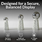 Sunnydaze Glass Gazing Ball Stand for Outdoors, Mirrored Diamond - Image 2