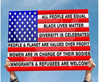 Yard Sign with H-Frame Stakes All People are Created Equal UV and Weather Resistant Corrugated Plastic Sign 2-Sided Print for Patio Garden Outdoor Indoor Decor 18"X12" - Image 4