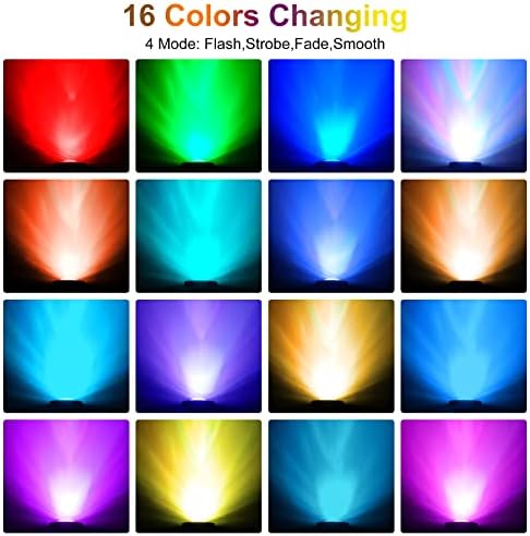 RGB Pond Lights with Timer, LED Underwater Submersible Colorful Landscape Spotlights, 98ft Remote Control IP68 Waterproof Fountain Lights for Fish Aquarium Tank Garden Yard Pool (Set of 4) - Image 4