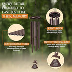 32 inch Bronze Hummingbird Memorial Wind Chimes for Loss of Loved One - Image 5