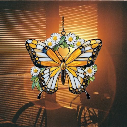 Daisy Butterfly Acrylic Suncatcher - Image 7