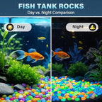 PoYang 2000pcs Glow in The Dark Rocks Outdoor Decor, Multicolor, 2.4lbs/Bag - Image 6