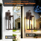 18'' Large Outdoor Wall Lights 2 Packs, Brown Exterior Lighting Fixtures - Image 2