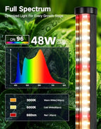 OUTON Standing Grow Lights for Indoor Plants, 48W Full Spectrum Plant Light - Image 2