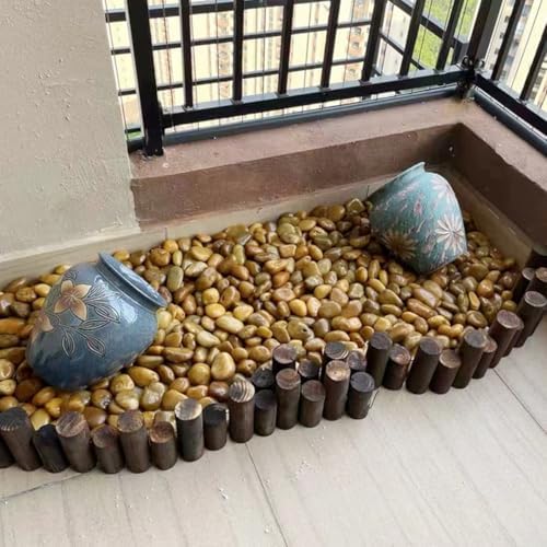 YISZM 20lbs Yellow River Rocks for Landscaping, 1-2 Inch Natural Pebbles for Indoor Plants, High Polished Decorative Stones Vase Filler Fish Tank Aquariums Garden - Image 4