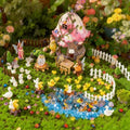 Fairy Garden Accessories Outdoor, Fairy Garden Decor Kit Fairy Garden Figurines Supplies Resin Fairy House by BLBYHO