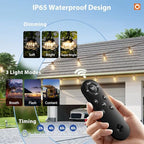 addlon 102FT(96FT+6) Solar String Lights Outdoor, Waterproof, Last 20+ Hrs - Image 2