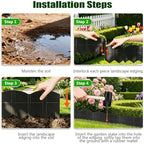 Vashly 40Ft Garden Edging 5.9 in Tall Landscape Edging 40 Pcs Garden Border - Image 5