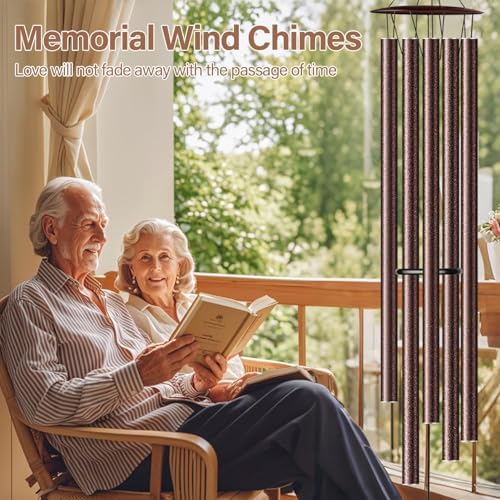 68” Large Wind Chimes for Outside Deep Tone, Bronze WindChimes for Women Mom Grandma, Memorial Sympathy Wind Chime for Loss of Loved One - Image 5