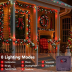 Solar Christmas Lights Outdoor, 6 Pack Solar String Lights Red and White - Image 3