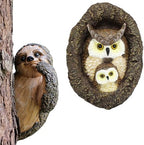 Whimsical Tree Faces Bundle - Handcrafted Tree Trunk Decor Set for Outdoor Gardens and Yards by Colomix