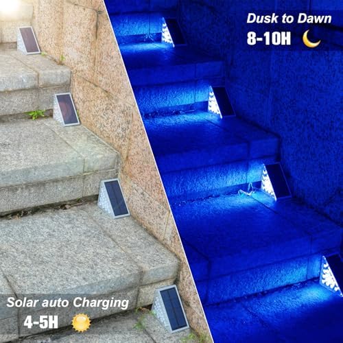VOLISUN Solar Stair Lights 12 Pack, Solar Step Lights Outdoor Waterproof - Image 2