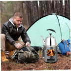 Tabletop Fire Pit, Portable Tabletop Fire Pit with Large Opening, Low Smoke Camping Stove Fueled by Pellets or Wood for Outdoor/Patio.. - Image 5