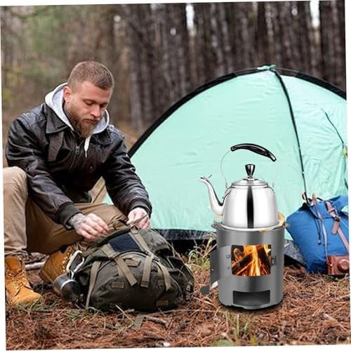 Tabletop Fire Pit, Portable Tabletop Fire Pit with Large Opening, Low Smoke Camping Stove Fueled by Pellets or Wood for Outdoor/Patio.. - Image 5