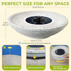 Solar Bird Bath Fountain, 12.5" Faux Granite Bowl, 6 Nozzles for Outdoors - Image 2