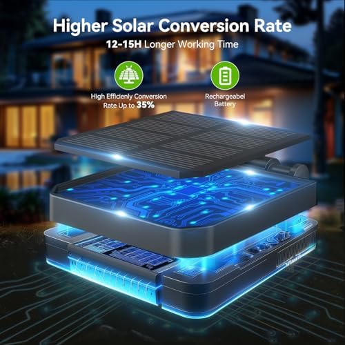 KOOPER Solar Lights Outdoor Garden Decor - Upgraded 6 Pack Solar Garden Lights with 18 Bigger Sunflower Lights, Solar Flowers Outdoor Waterproof for Flower Bed Yard Decor, Gift for Women Mom Grandma - Image 2