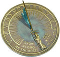Rome RM2345 Brass Father Time Sundial with Verdigris Highlights by Rome