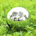 VCUTEKA Gazing Ball, Glass Mirror Polished Hollow Ball Reflective Garden Sphere, Gazing Globe for Home Garden Lawn Outdoor Ornament Yard Decorative, 10-Inch, Silvery - Image 6