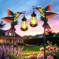 2 Pack Solar Lights Outdoor Hummingbird Garden Stakes with Solar Lanterns by MRHEPHAESTUS