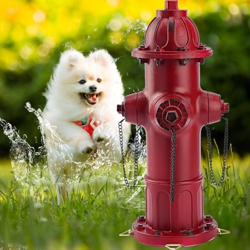 Teaeeno Retro Puppy Training Fire Hydrant for Dogs,Resin Outdoor Statue for Small Dogs, Pee Post Aid & Delightful Outdoor Garden Decor, Dog Statue with Pee Post, Hand-Painted,Weather,Outdoor Ornament - Image 6