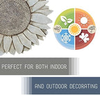 NAT & Jules Sunflower Shaped Dimensional Indoor Outdoor 12 inch Cast Resin Decorative Garden Stepping Stone, Patio, Walkway Sculpture Yard Art, Stone Grey - Image 4