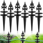 Zonon 6 Packs 12 Inch Garden Hose Guide Stake Heavy Duty Cast Iron Hose Guides Spike Decorative Garden Stakes Protector for Lawn Yard - Keeping Hoses Away from Flower Beds(Classic Style) by Zonon