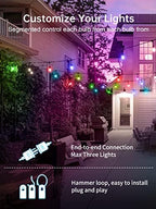Commercial Grade 48FT LED Outdoor String Lights with Remote Control - 15 Shatterproof Bulbs Waterproof Color Changing Christmas Lights, Dimmable for Patio, Garden, Wedding Decor - Image 2