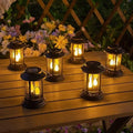 Beautyard 6 Packs Outdoor Solar Candles Lights Flickering Decorative Lantern Stake Lighting for Garden, Backyard, Lawn, Pathway, Patio Accessories and Decor ( Small 6 Pack , Black )… by Beautyard